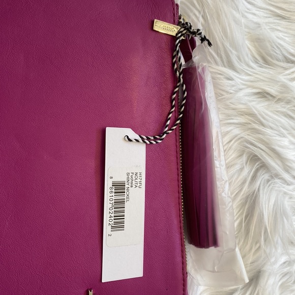 🆕THACKER Nolita Clutch Twisted FUSCHIA Leather NWT 💖 - Picture 4 of 9